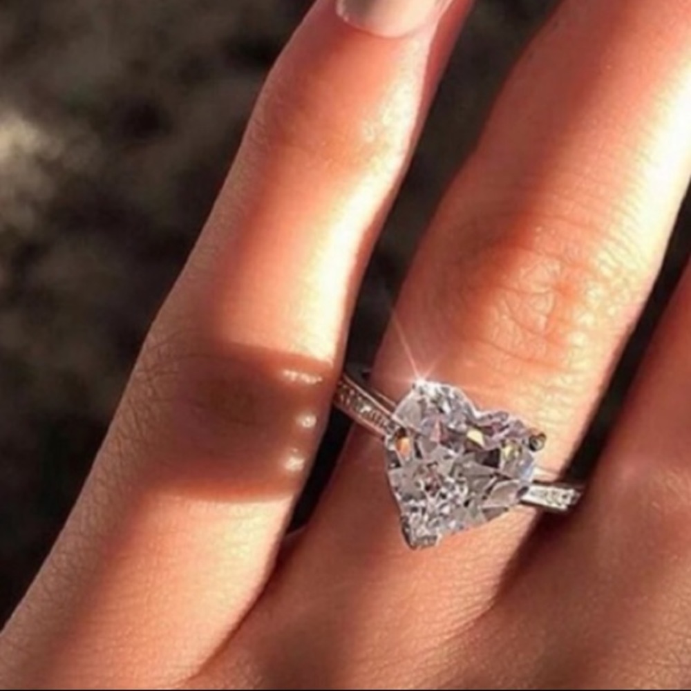 ♡♡Engagement wedding bridal new halo diamond rings - Picture 2 of 5